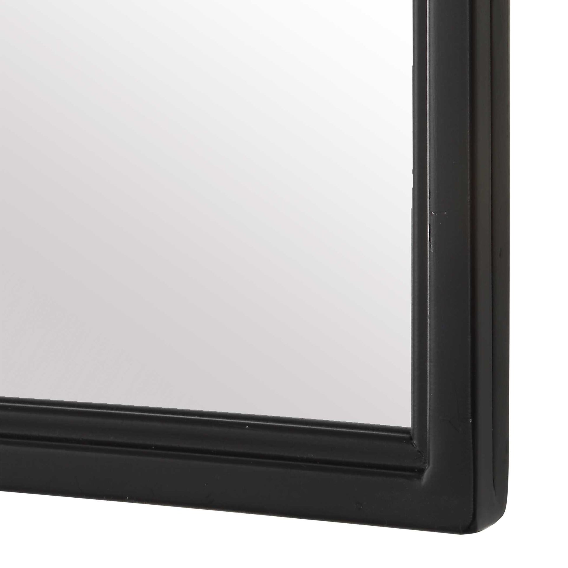 Palmera Arched Matte Black Wall Mirror