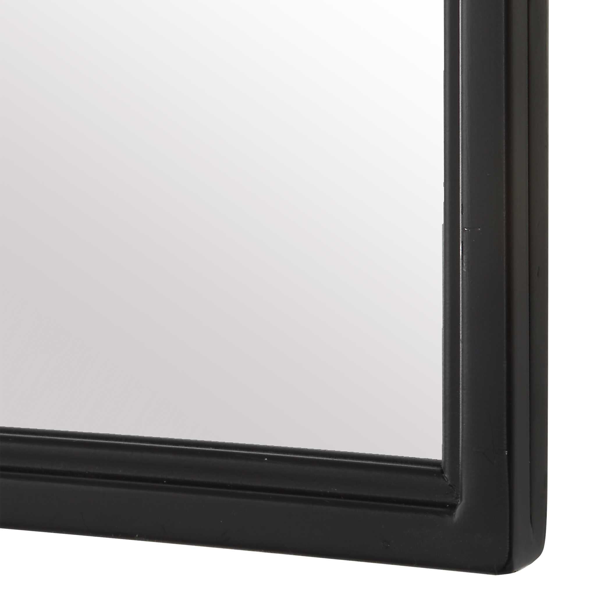 Palmera Arched Matte Black Wall Mirror