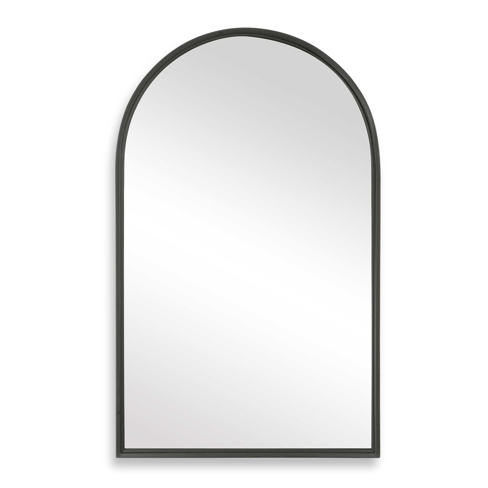 Palmera Arched Matte Black Wall Mirror