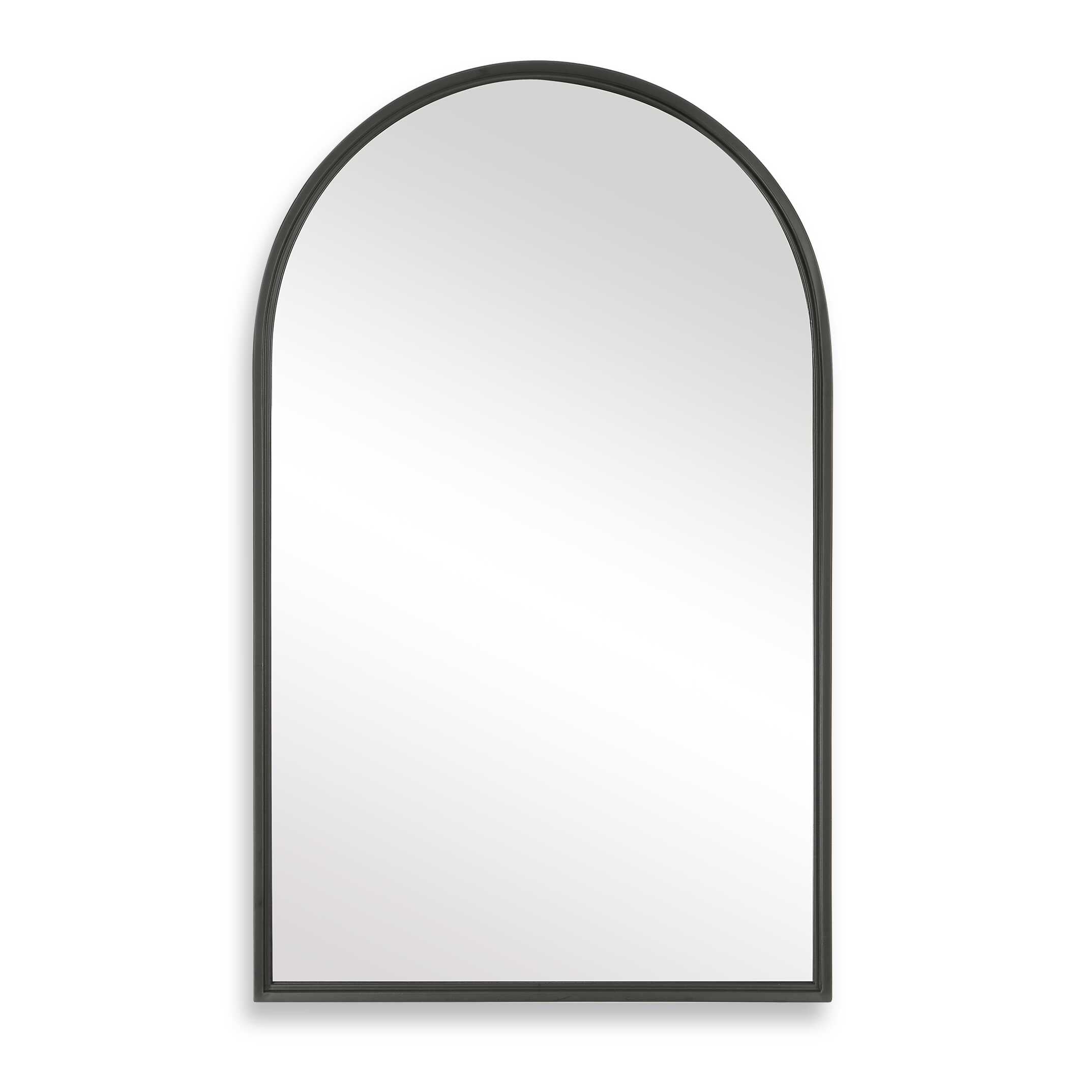 Palmera Arched Matte Black Wall Mirror