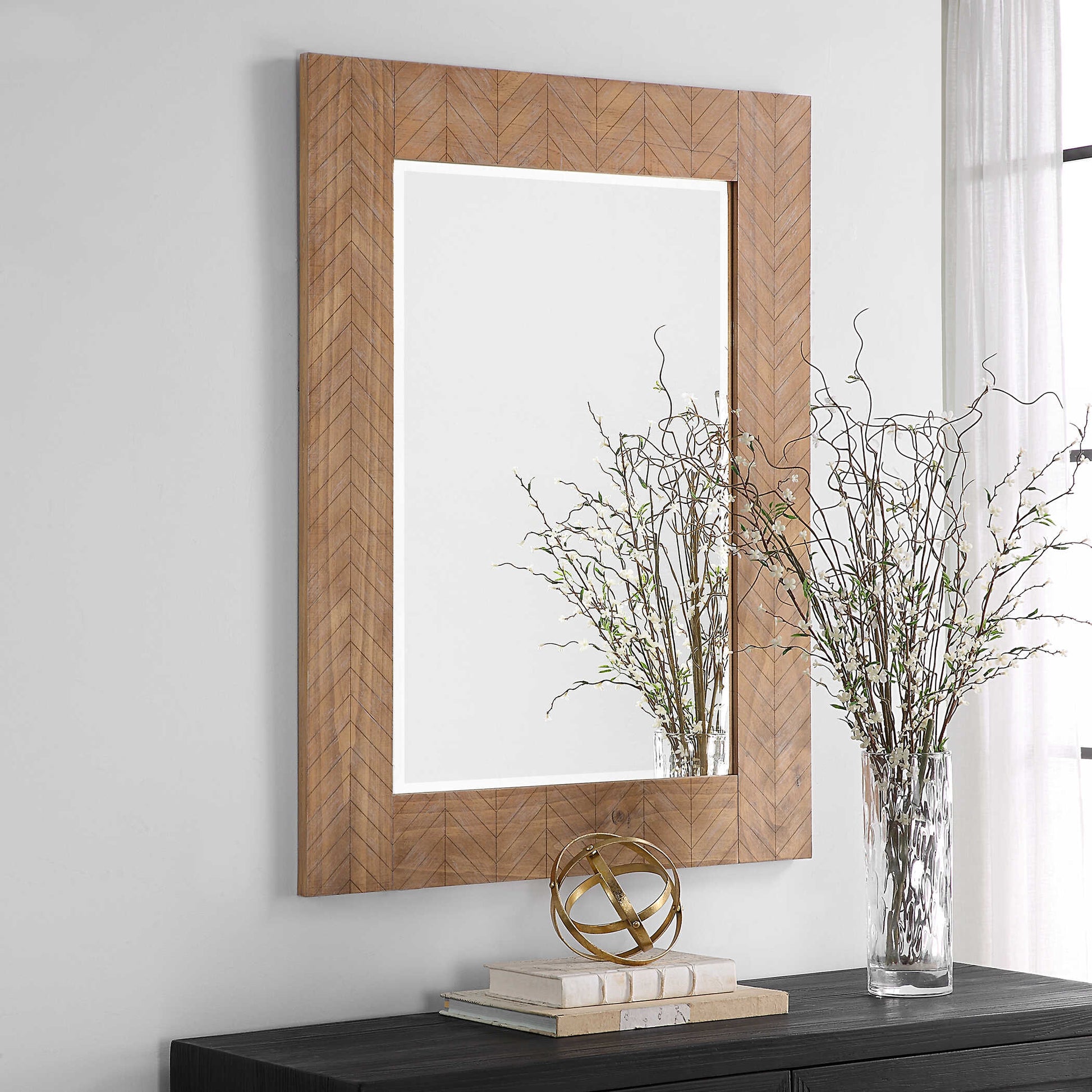Ravenna Natural Wood Wall Mirror