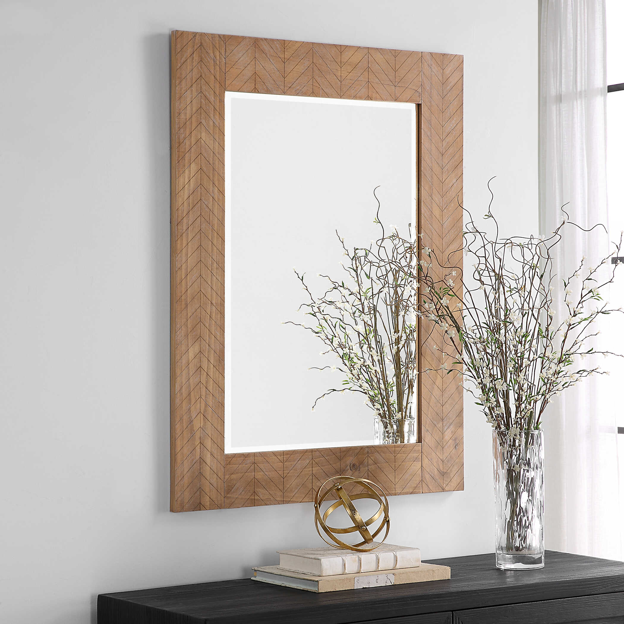 Ravenna Natural Wood Wall Mirror