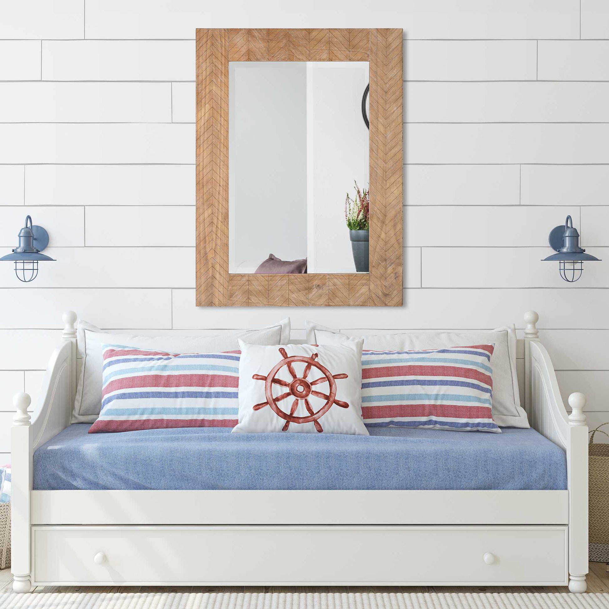Ravenna Natural Wood Wall Mirror