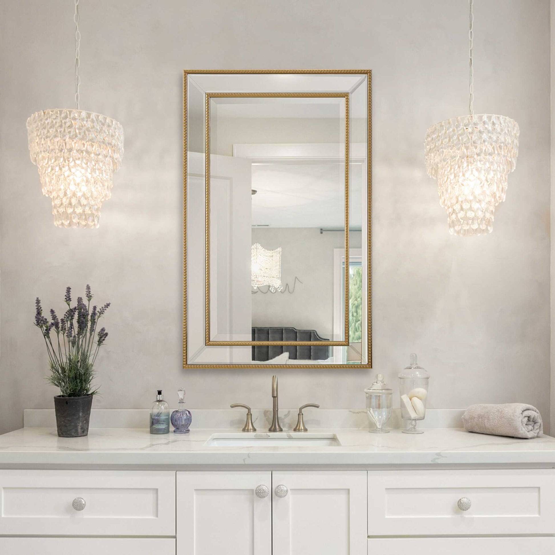 Quenby Gold Wall Mirror