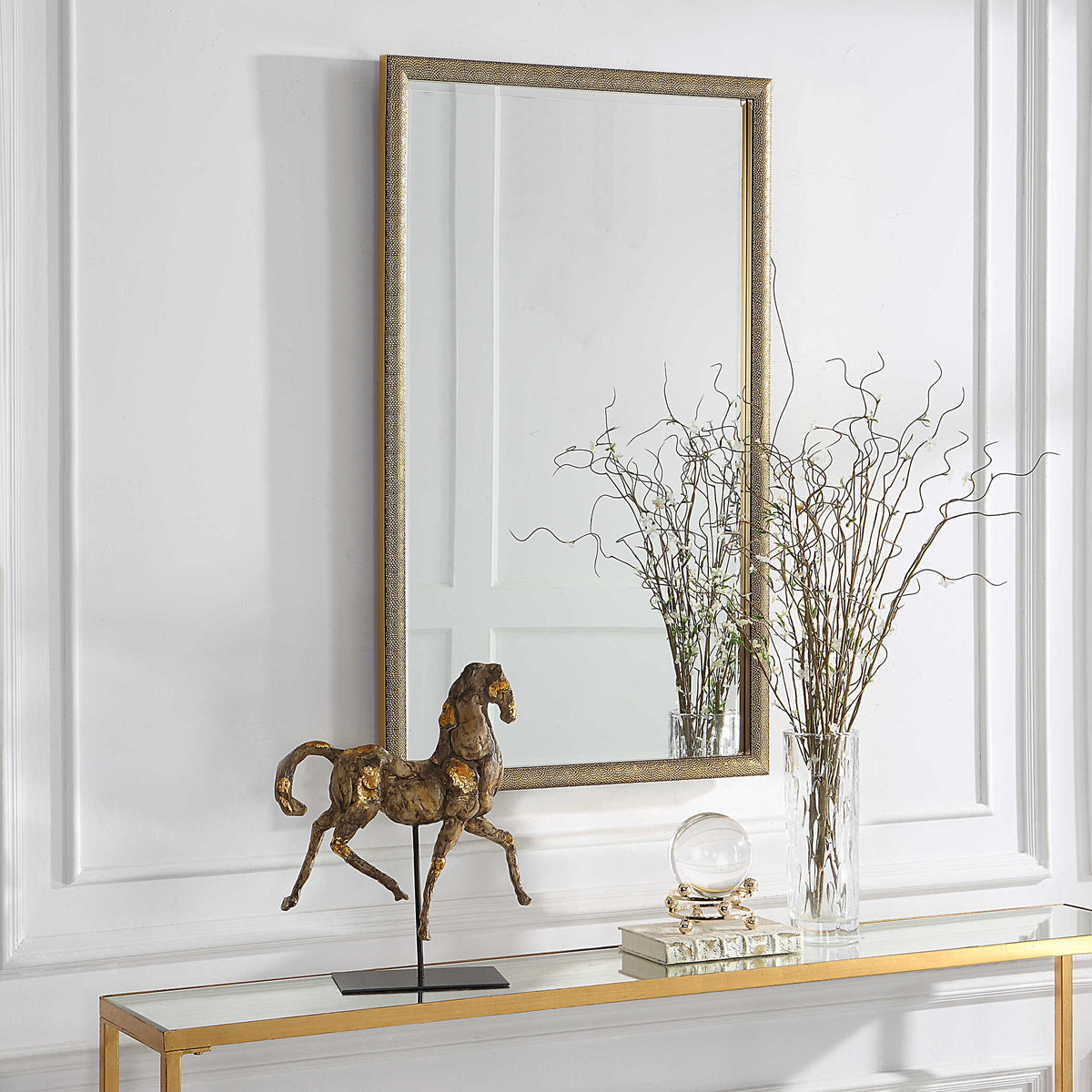 Seraphine Round Gold Wall Mirror