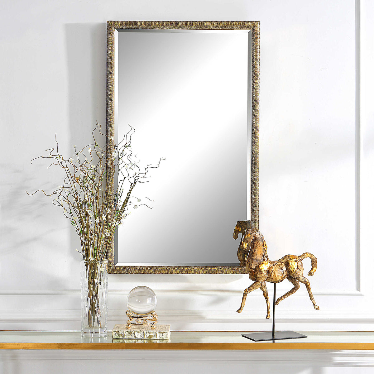 Seraphine Round Gold Wall Mirror