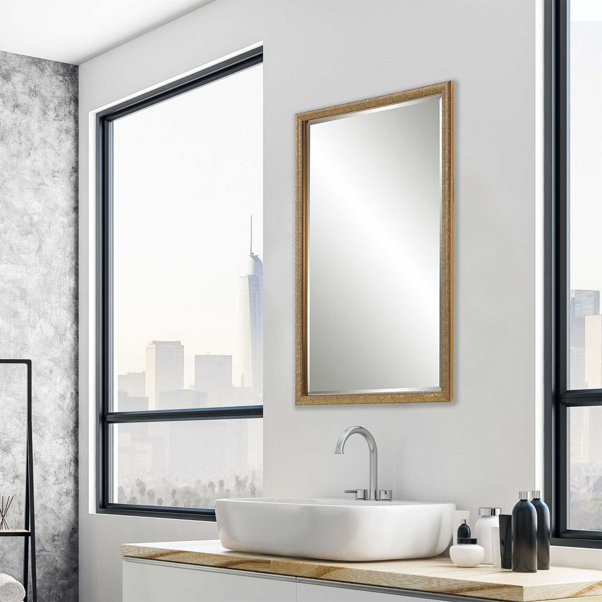 Seraphine Round Gold Wall Mirror