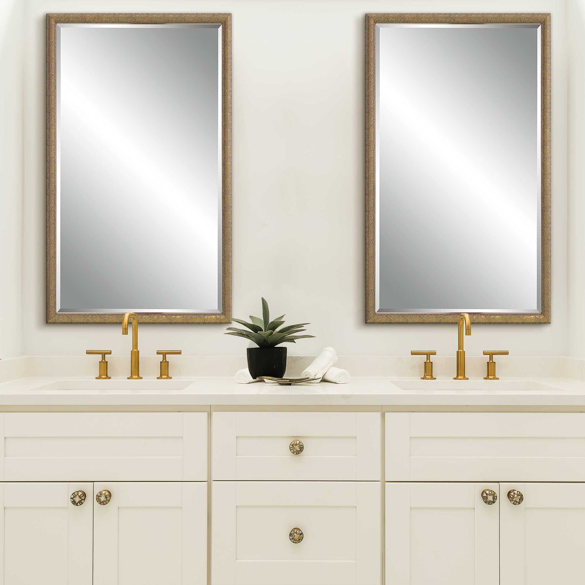 Seraphine Round Gold Wall Mirror