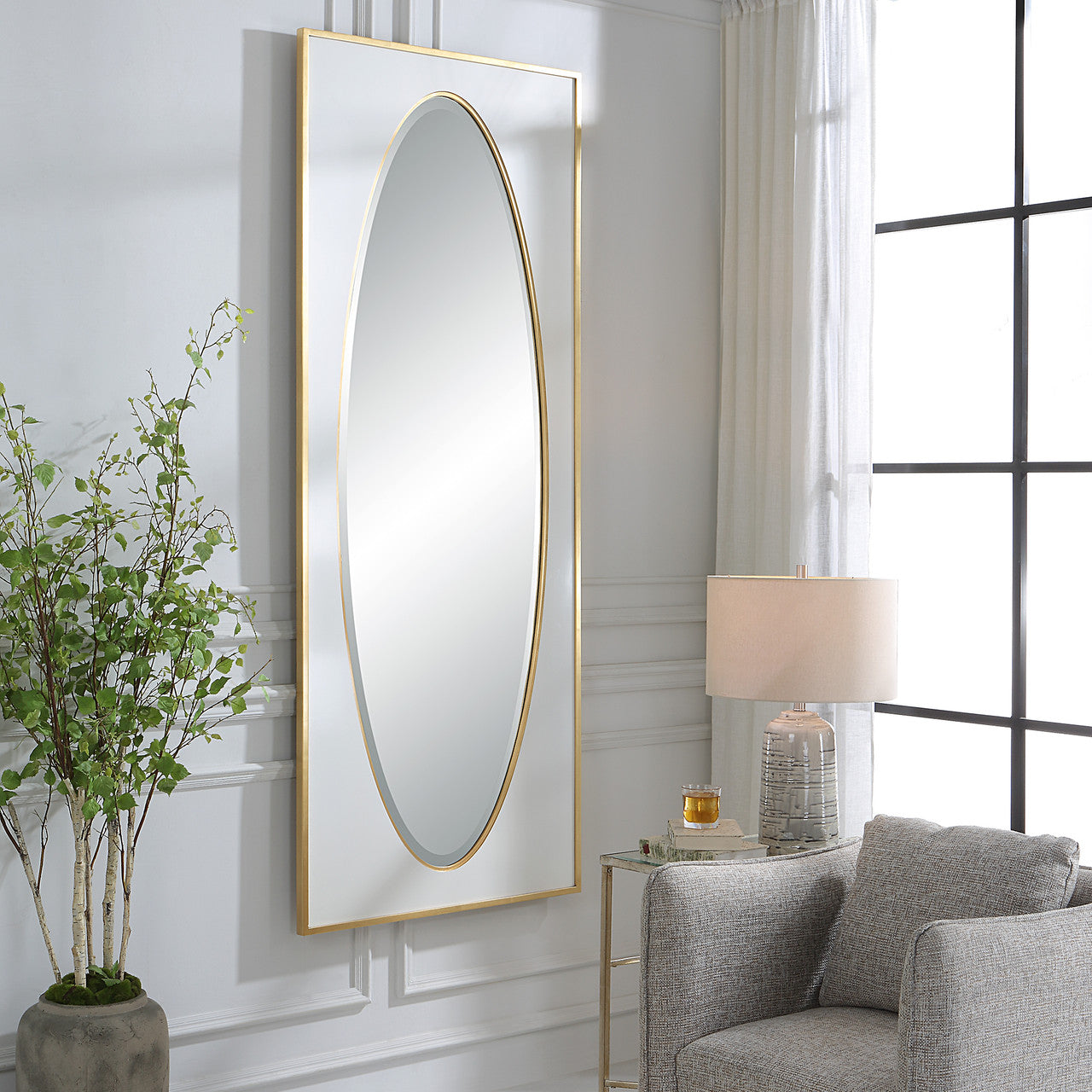 Uttermost Danbury White Mirror