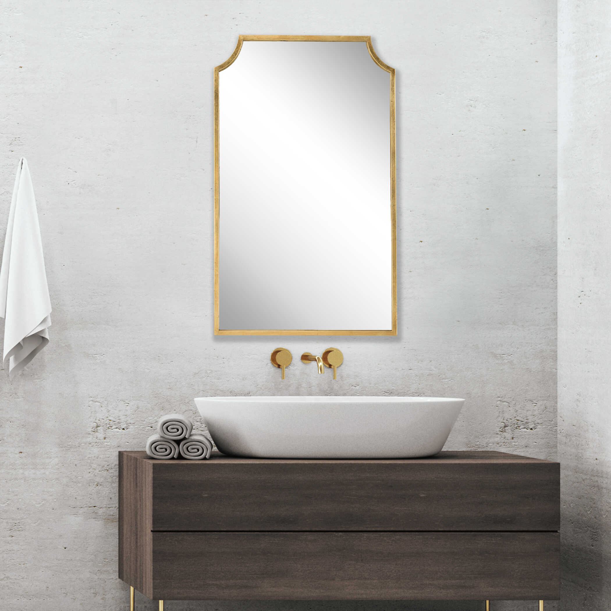 Solene Gold Iron Wall Mirror