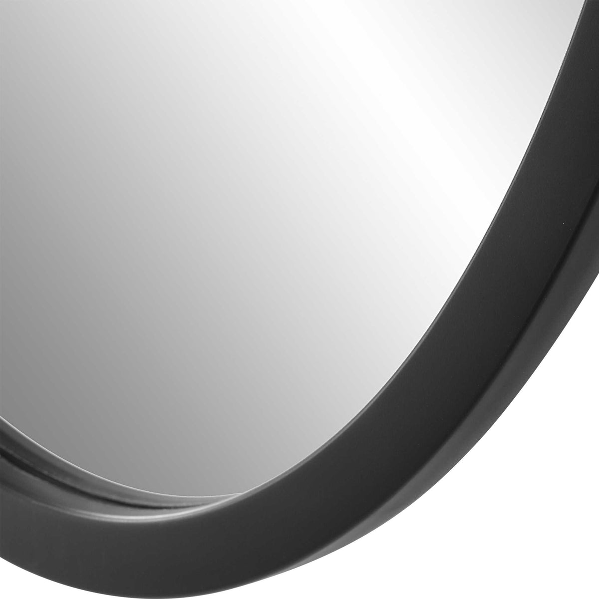 Sirocco Matte Black Wall Mirror