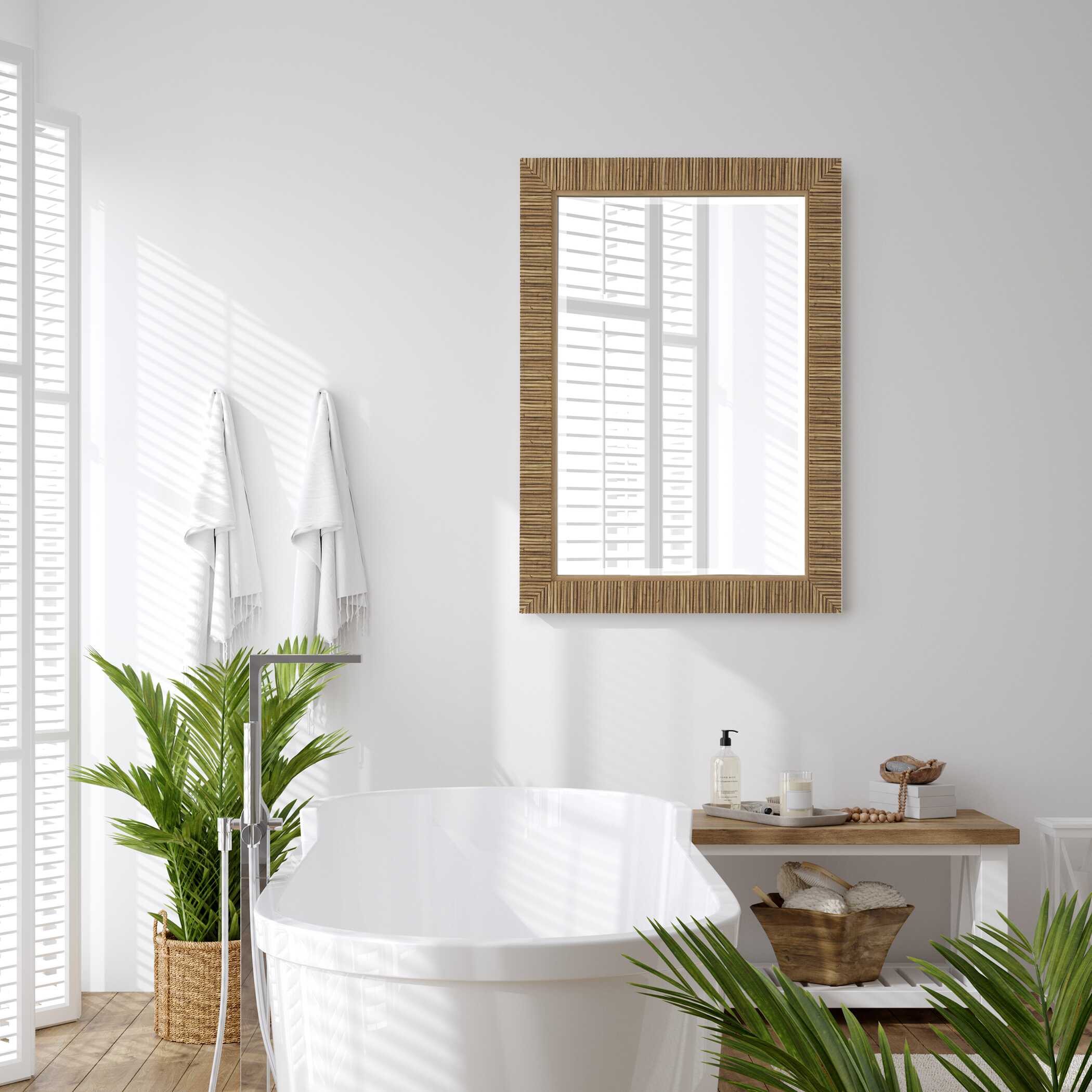 Stellan Round Natural Rattan Wall Mirror