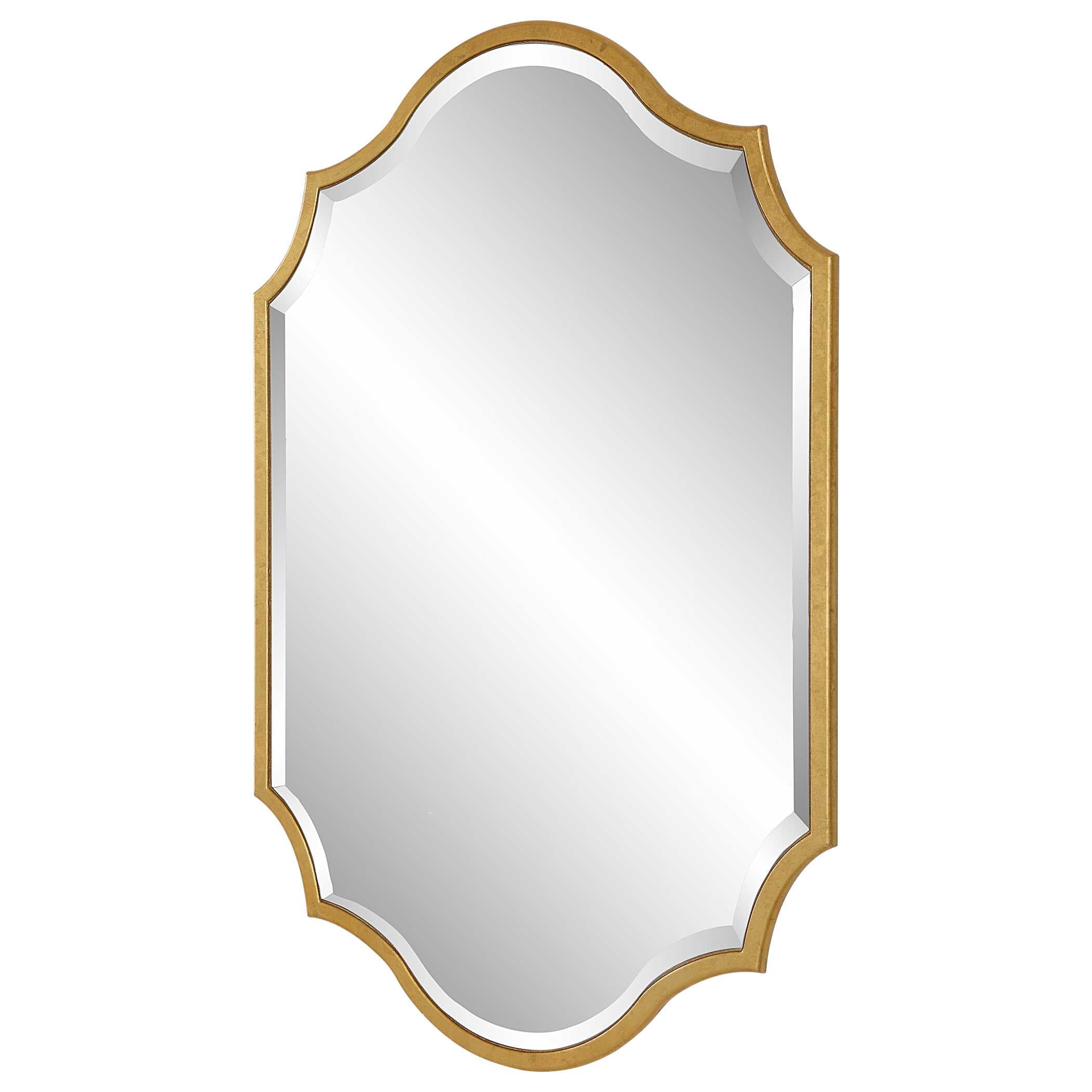 Thessaly Arched Gold Wall Mirror