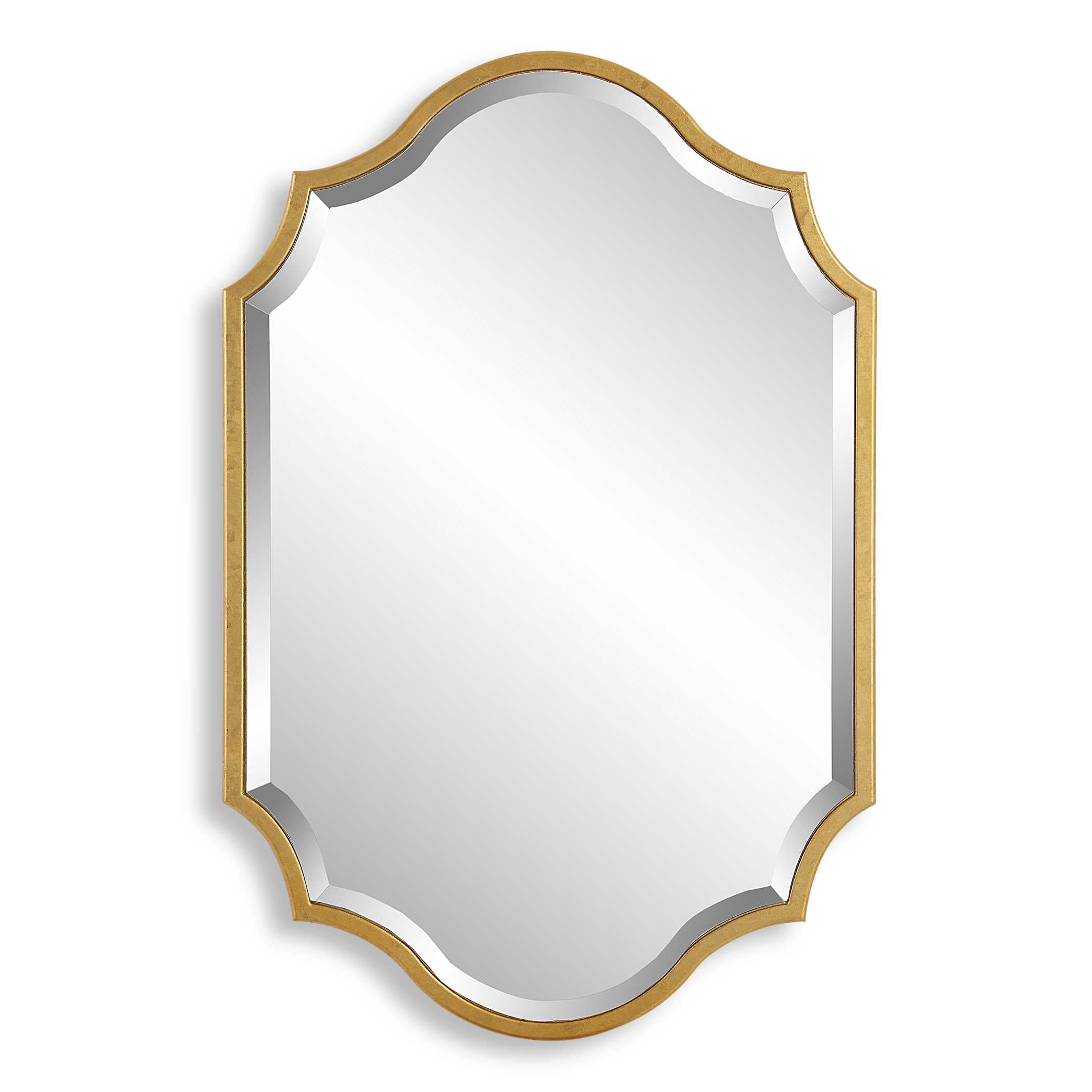 Thessaly Arched Gold Wall Mirror