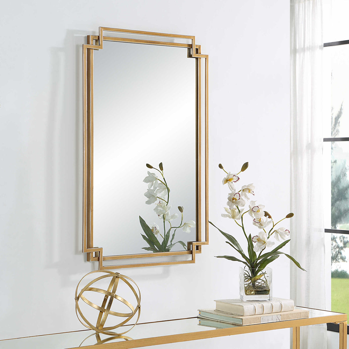 Torvald Gold Iron Wall Mirror
