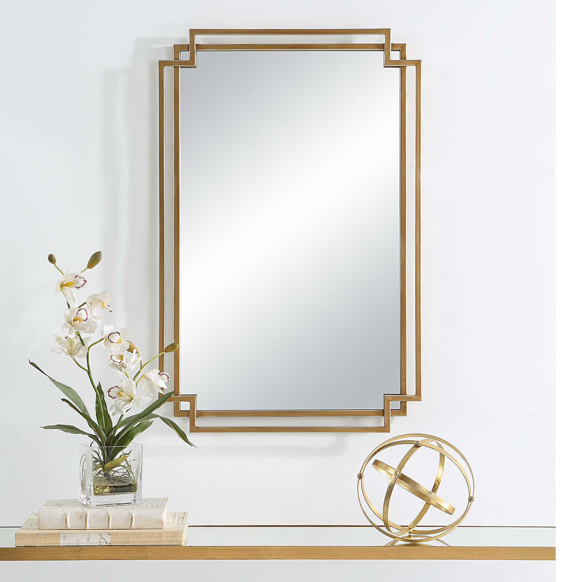 Torvald Gold Iron Wall Mirror