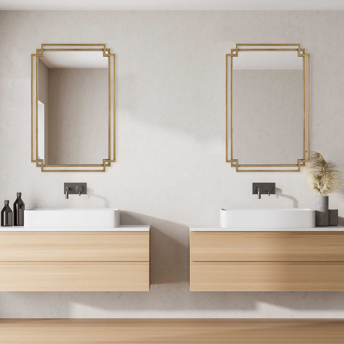 Torvald Gold Iron Wall Mirror