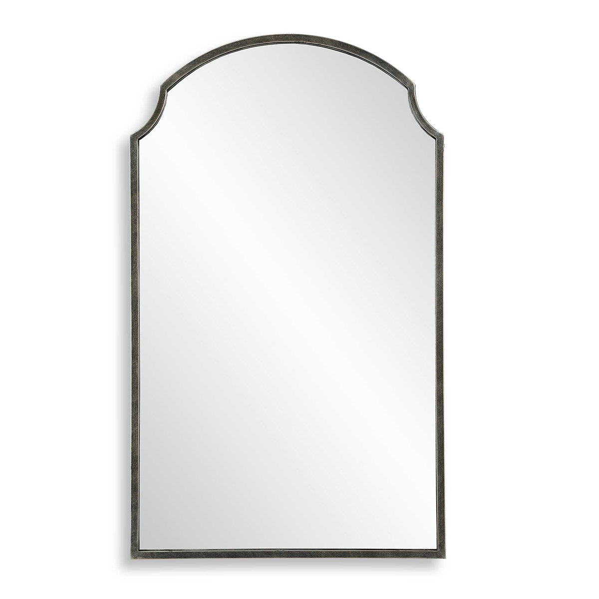 Uverna Arched Gold Iron Wall Mirror