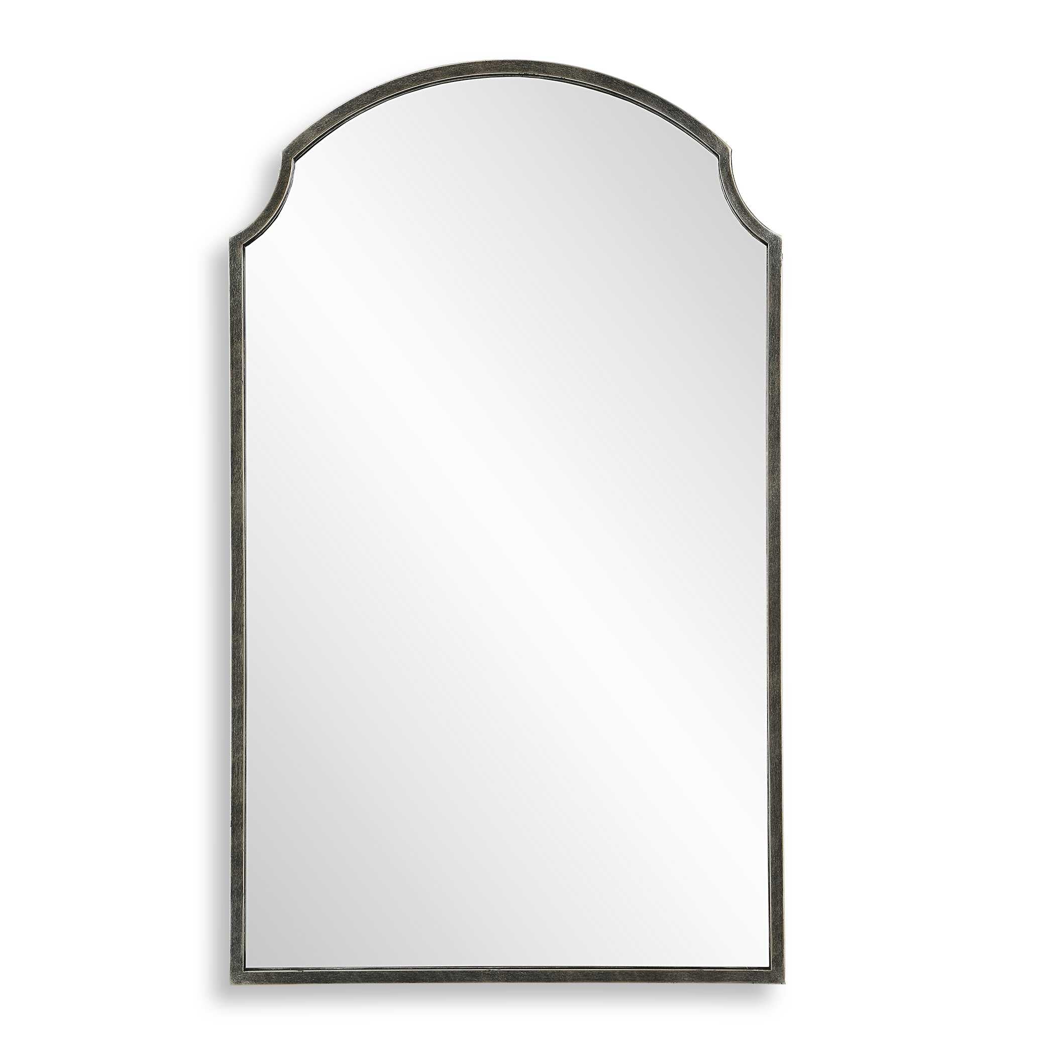 Uverna Arched Gold Iron Wall Mirror