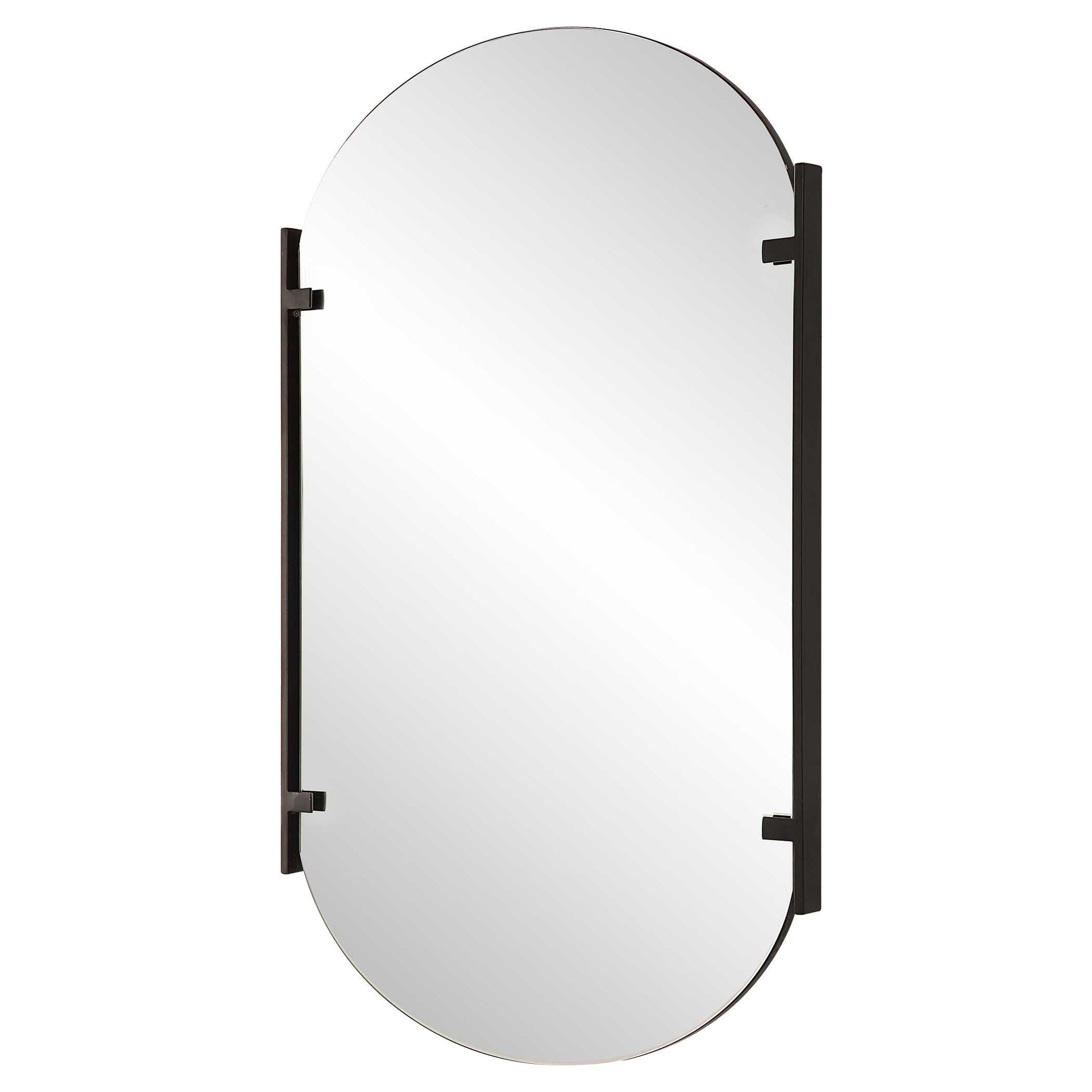 Wrenfield Satin Black Wall Mirror