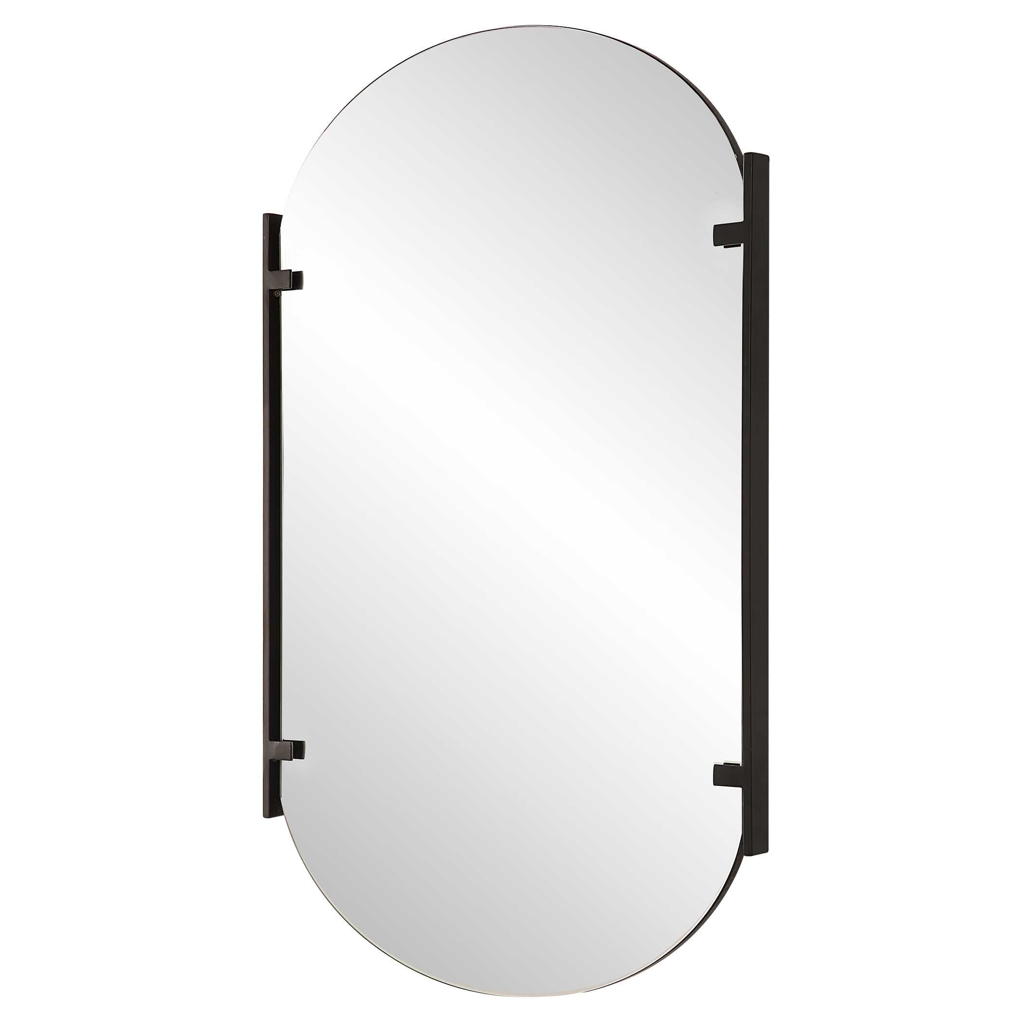 Wrenfield Satin Black Wall Mirror