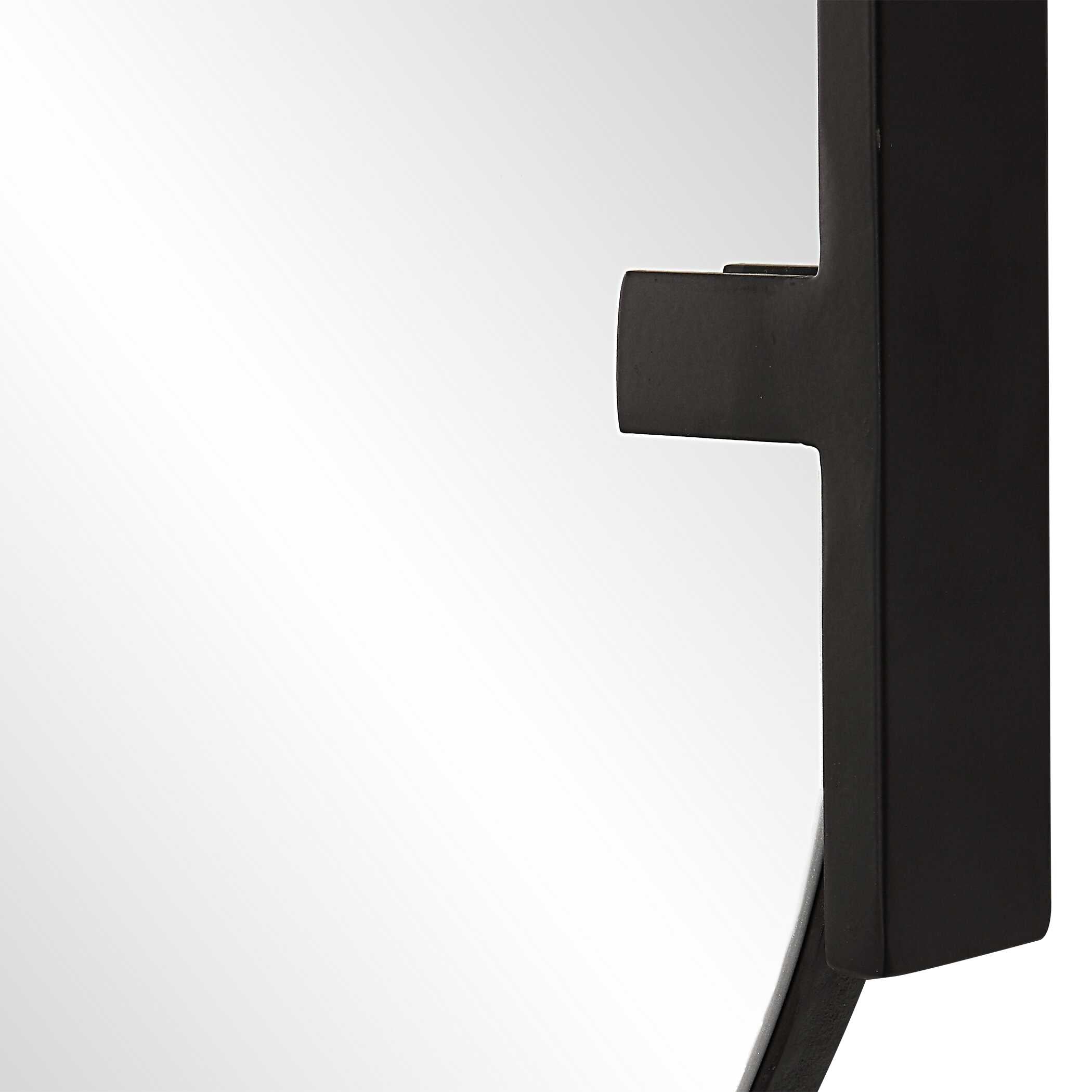 Wrenfield Satin Black Wall Mirror