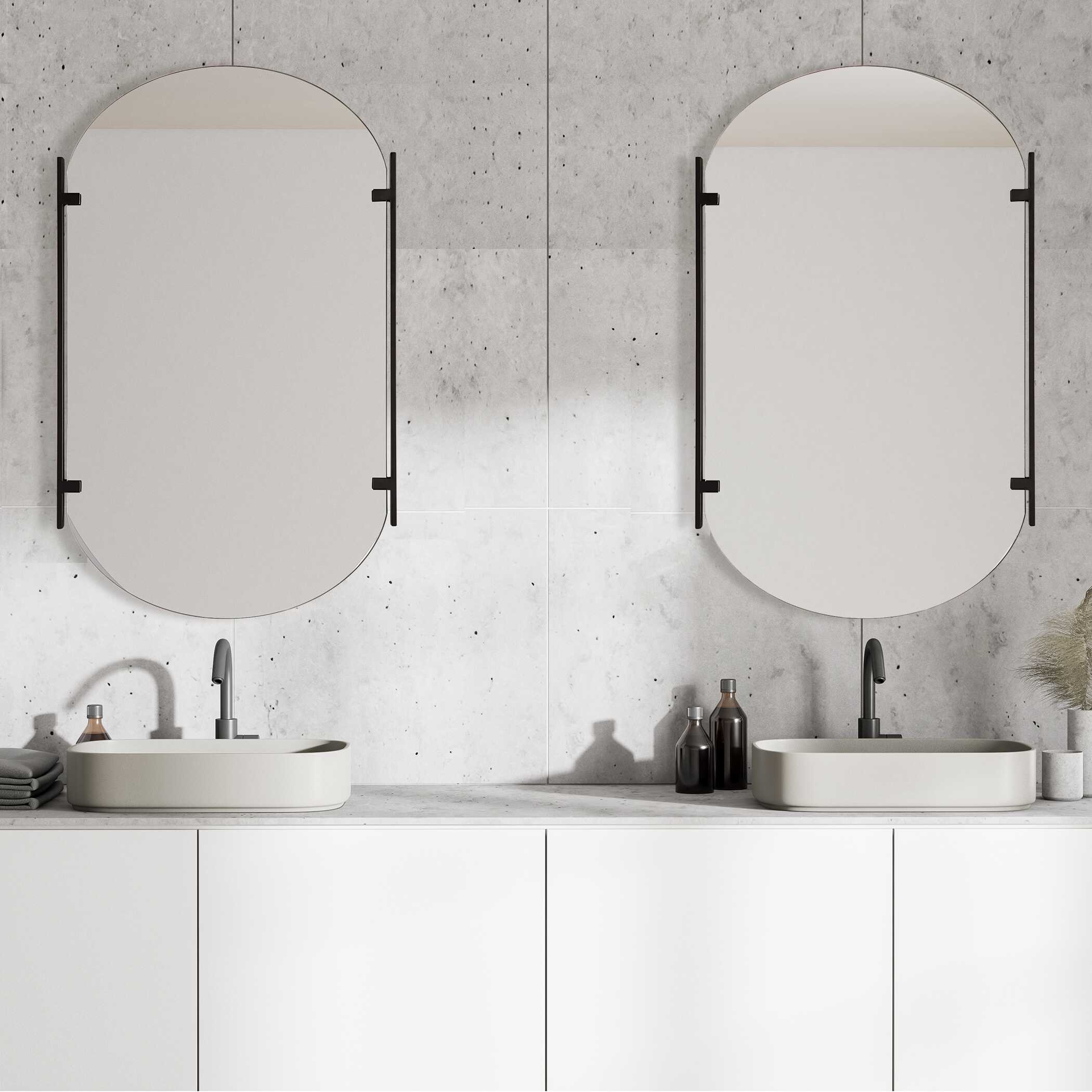 Wrenfield Satin Black Wall Mirror