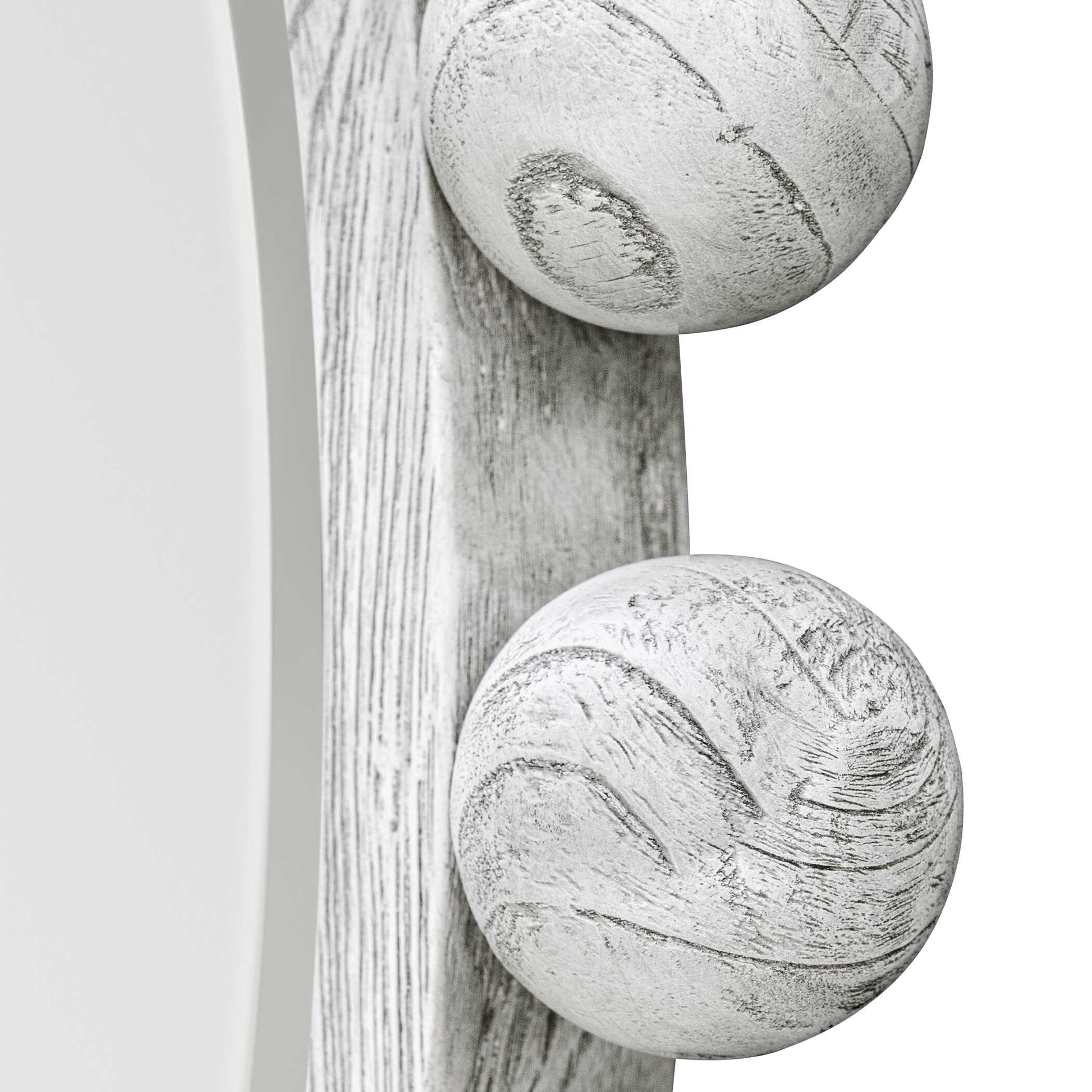 Uttermost Cyra Wood Round Mirror, Aged Ivory