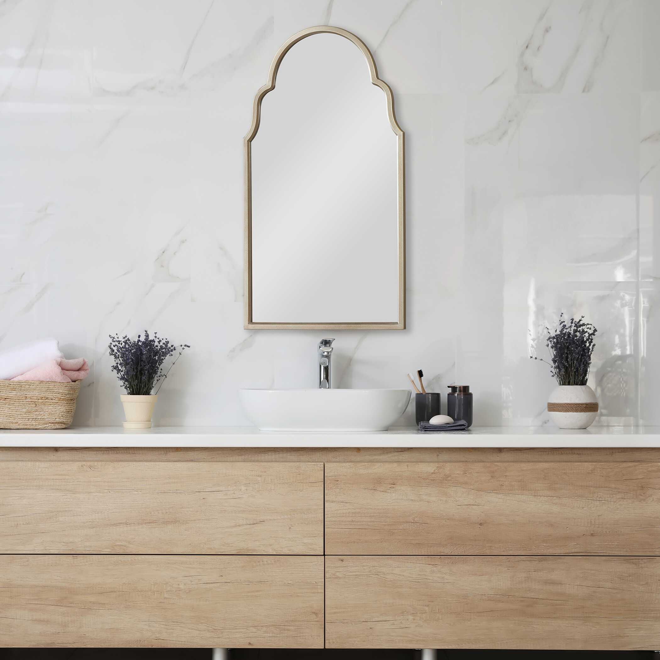 Everly Arched Silver Wall Mirror