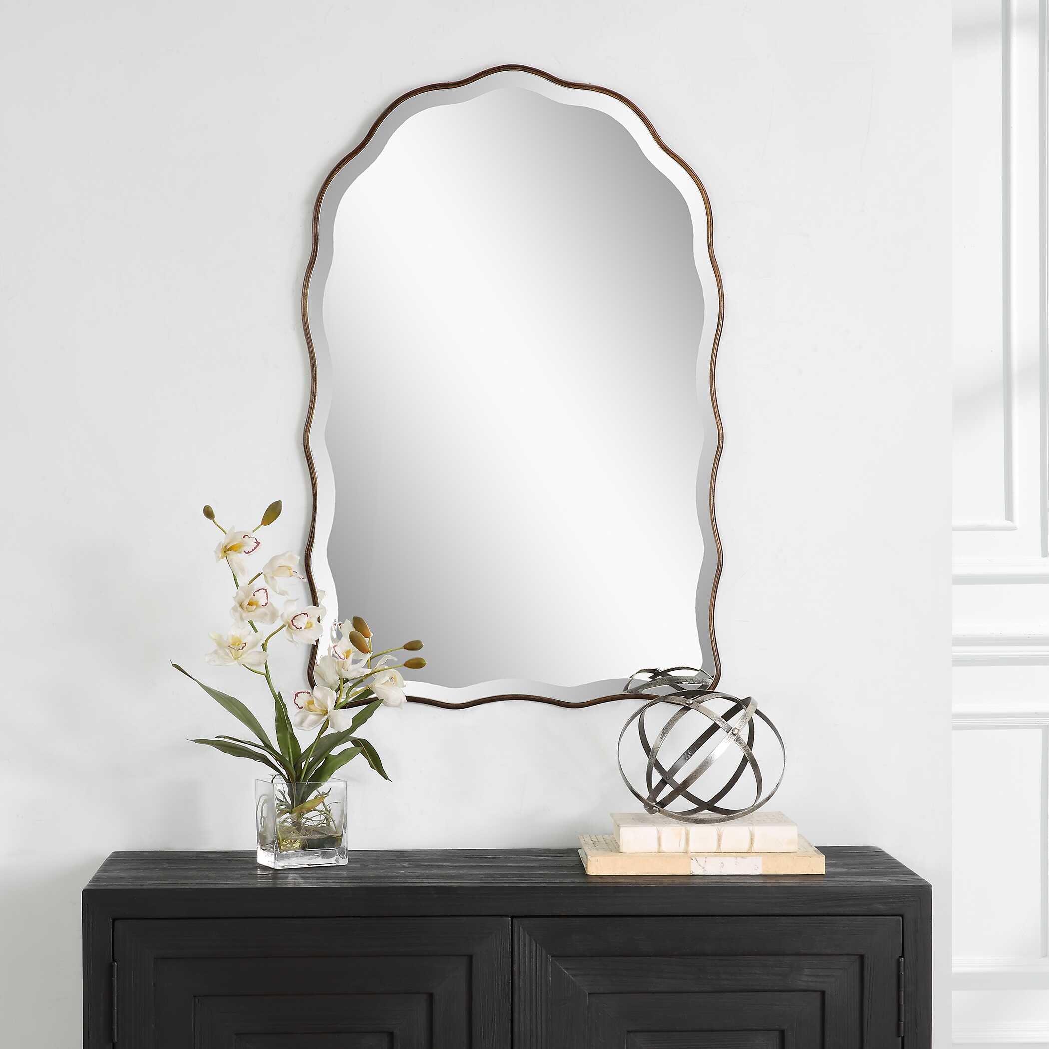 Belvoir Scalloped Bronze Wall Mirror