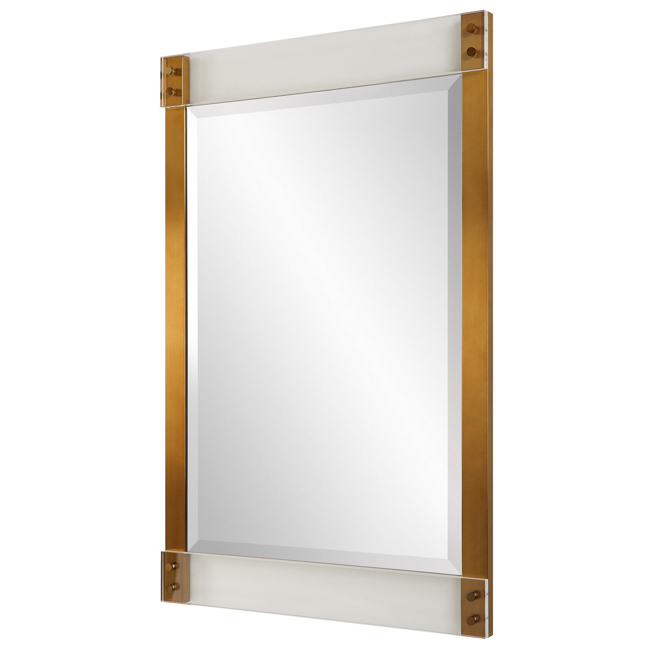 Uttermost Nera Plated Brass Mirror