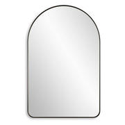 Fiorella Arched Satin Black Wall Mirror