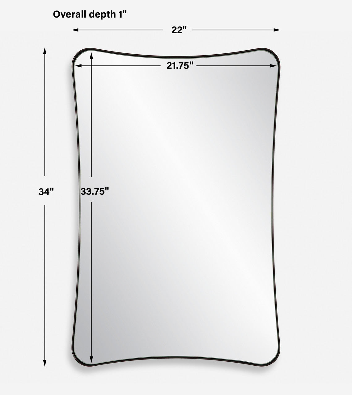 Uttermost Loudon Black Vanity Mirror