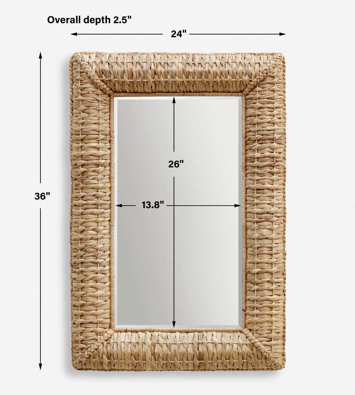Uttermost Twisted Seagrass Rectangle Mirror