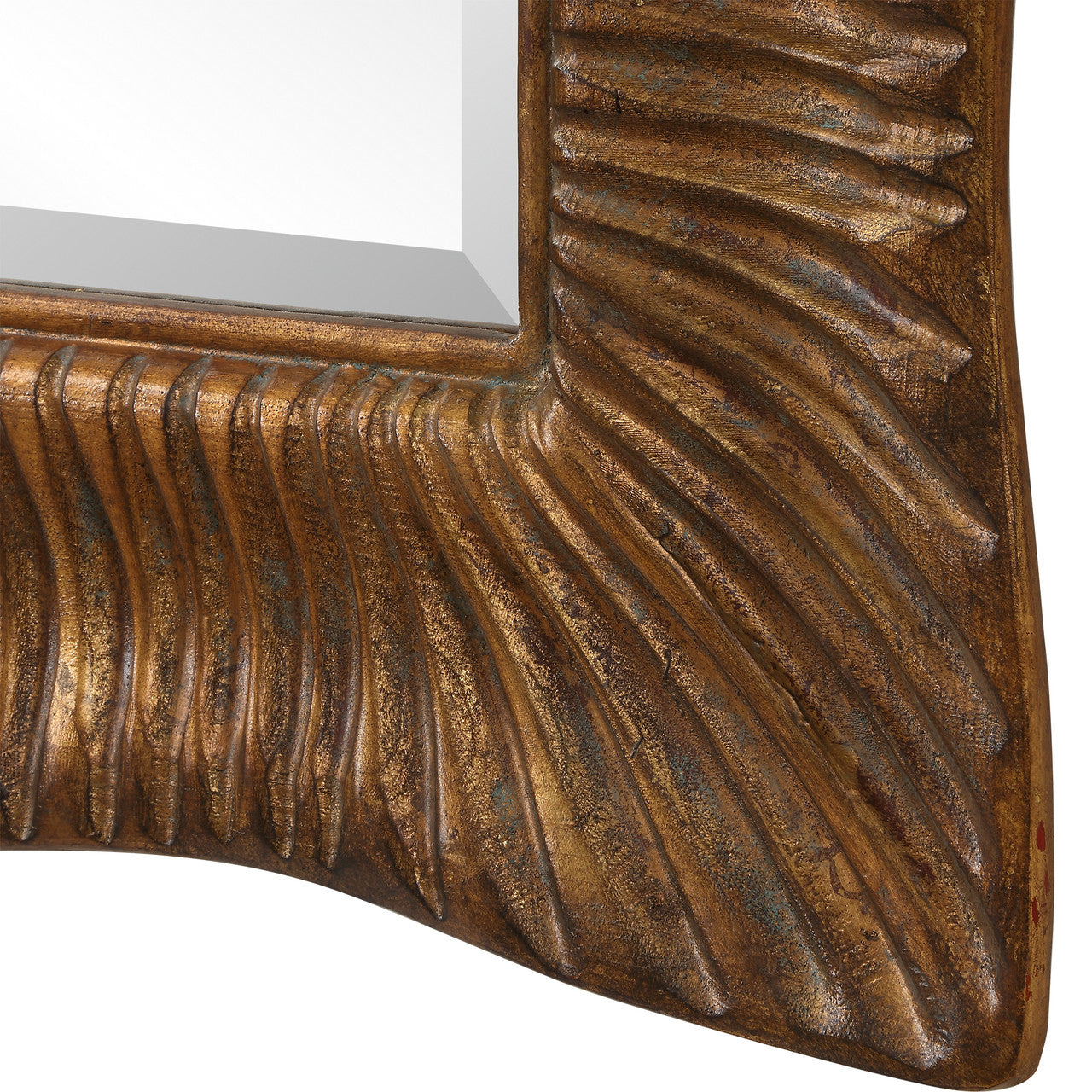 Uttermost Emerson Scalloped Antique Gold Mirror