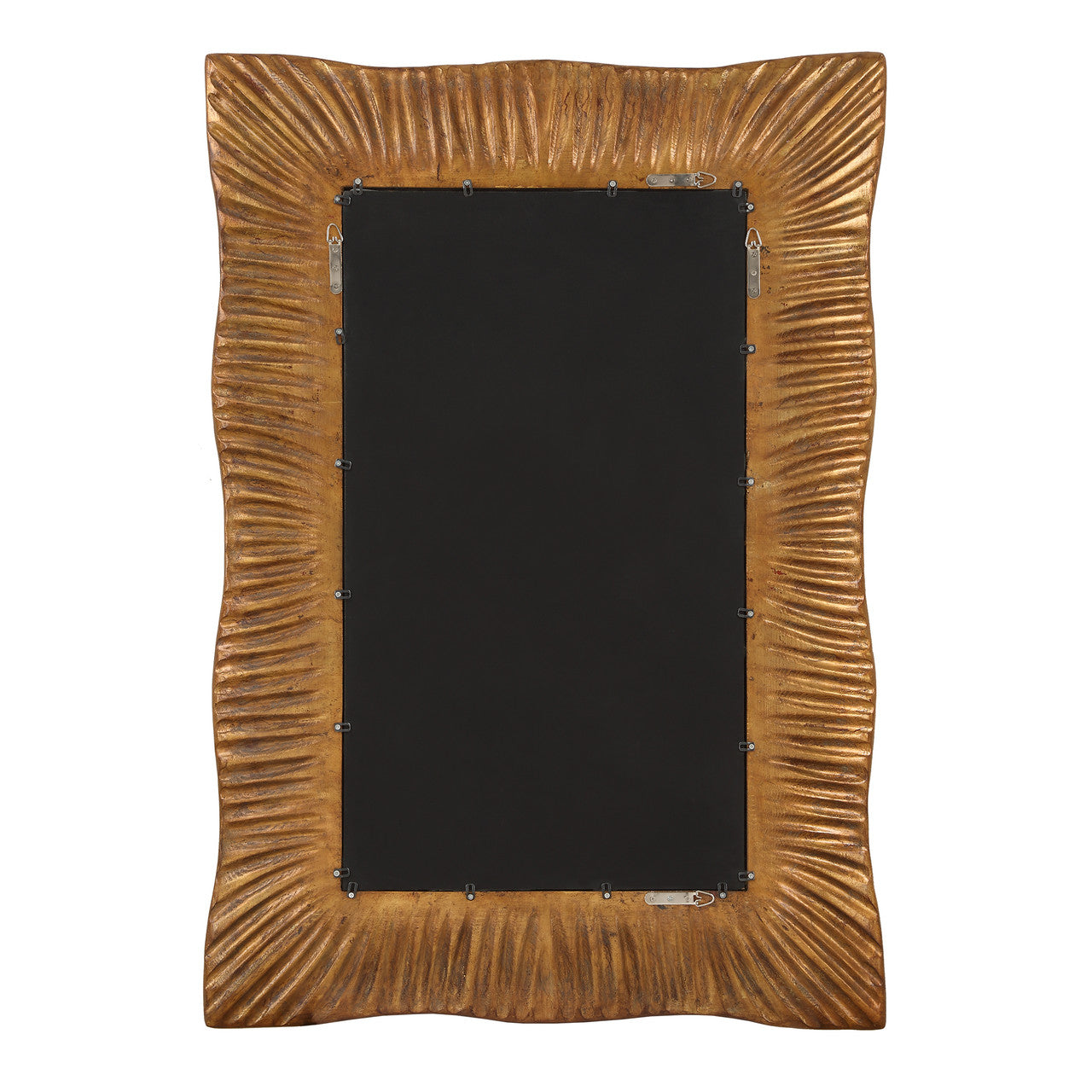 Uttermost Emerson Scalloped Antique Gold Mirror