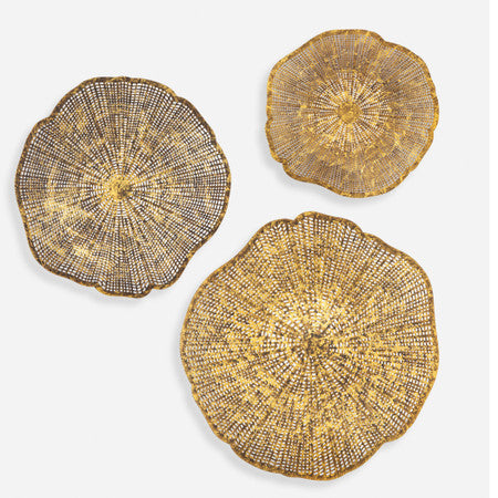 Radiance Gold Metal Wall Decor Set/3