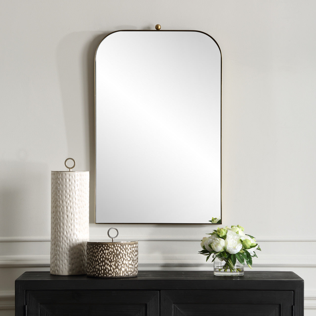 Uttermost Cassidy Brass Arch Mirror