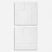 Uttermost Contours White Wall Decor, S/2