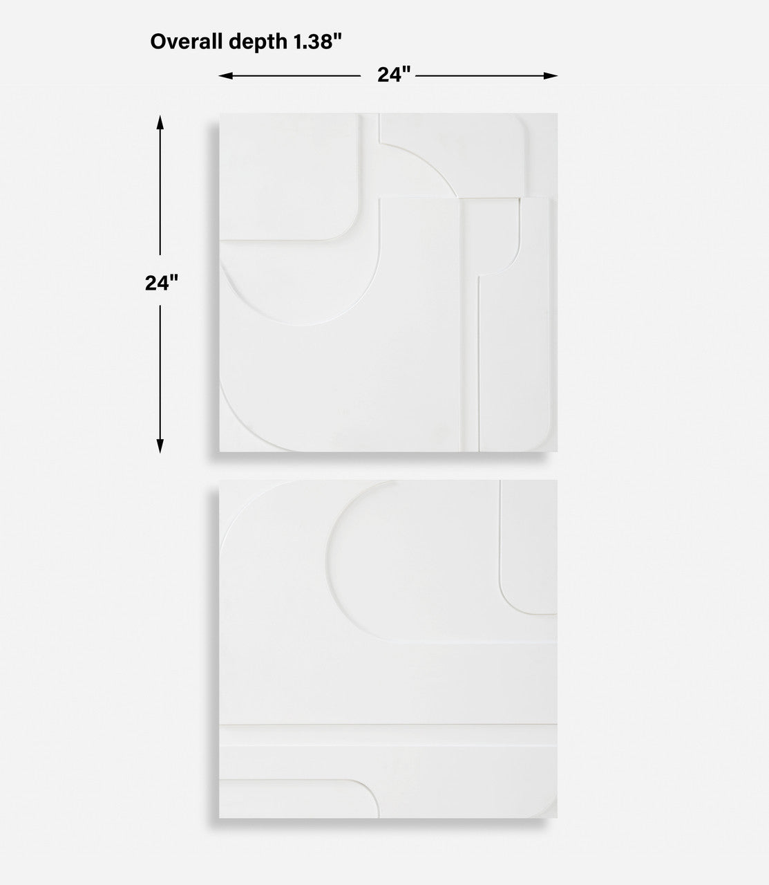 Uttermost Contours White Wall Decor, S/2