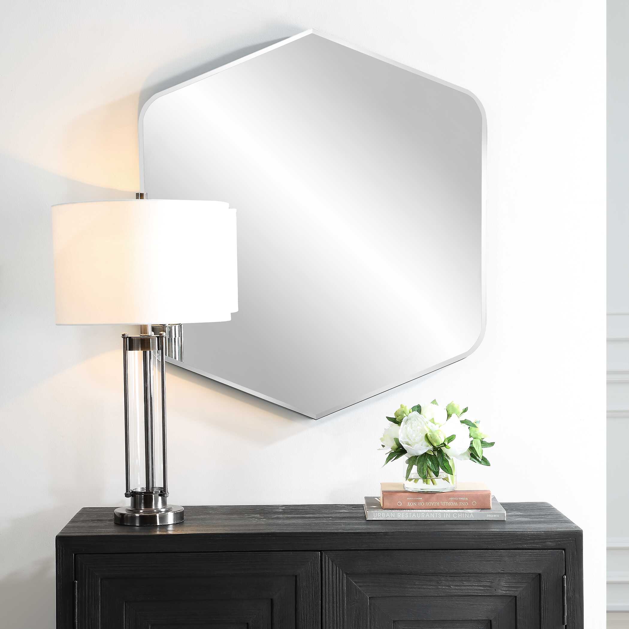 Greysen Round Black Wall Mirror