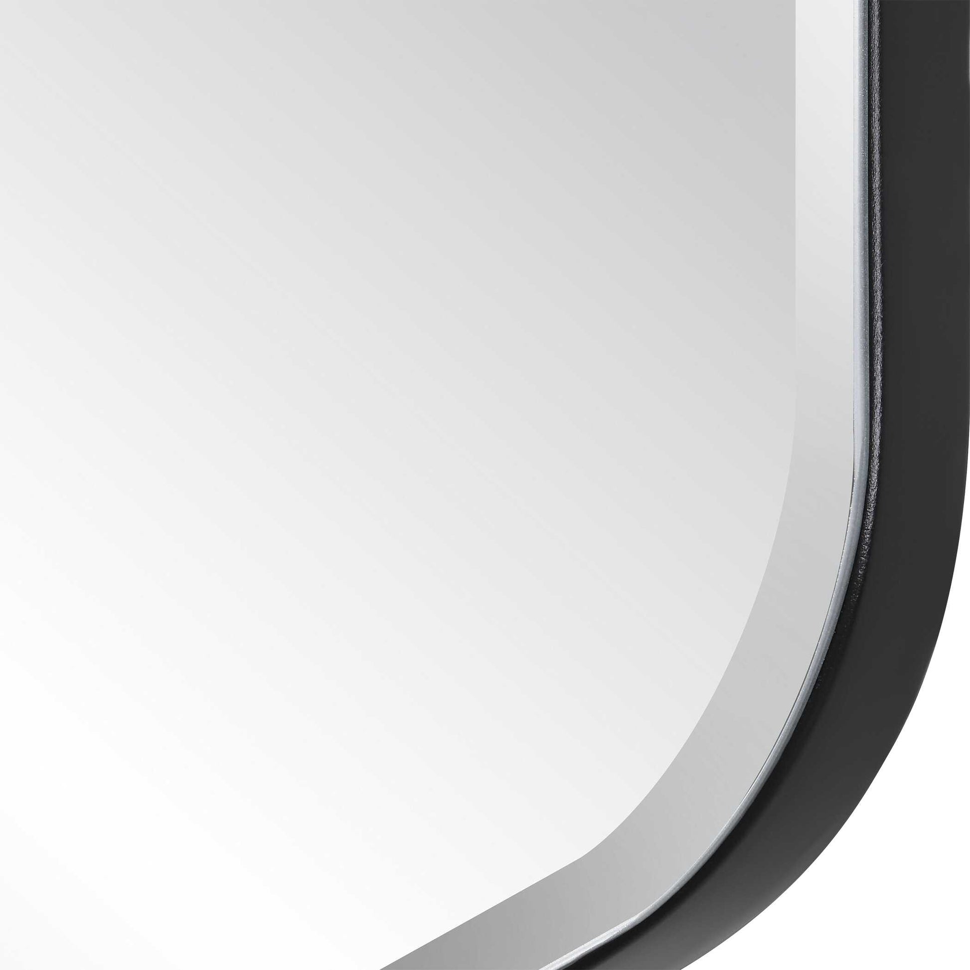 Greysen Round Black Wall Mirror