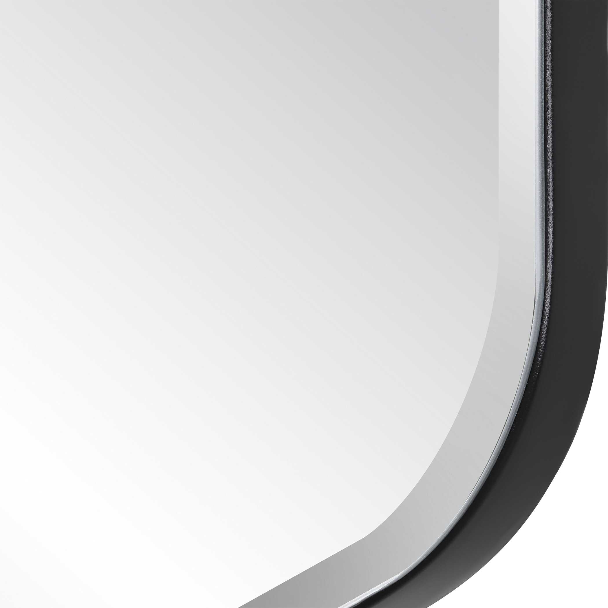 Greysen Round Black Wall Mirror