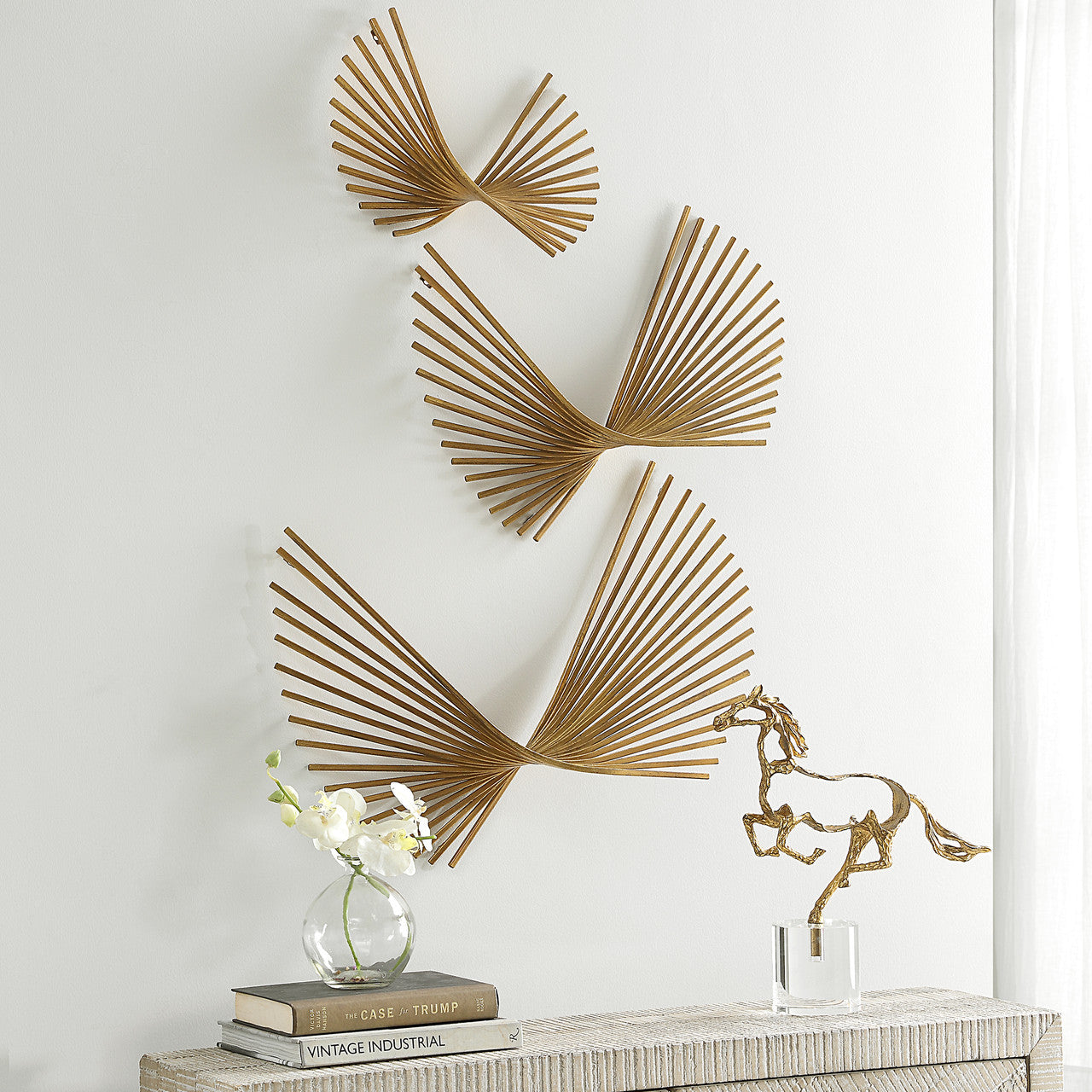 Uttermost Coreograph Antique Gold Wall Decor Set/3