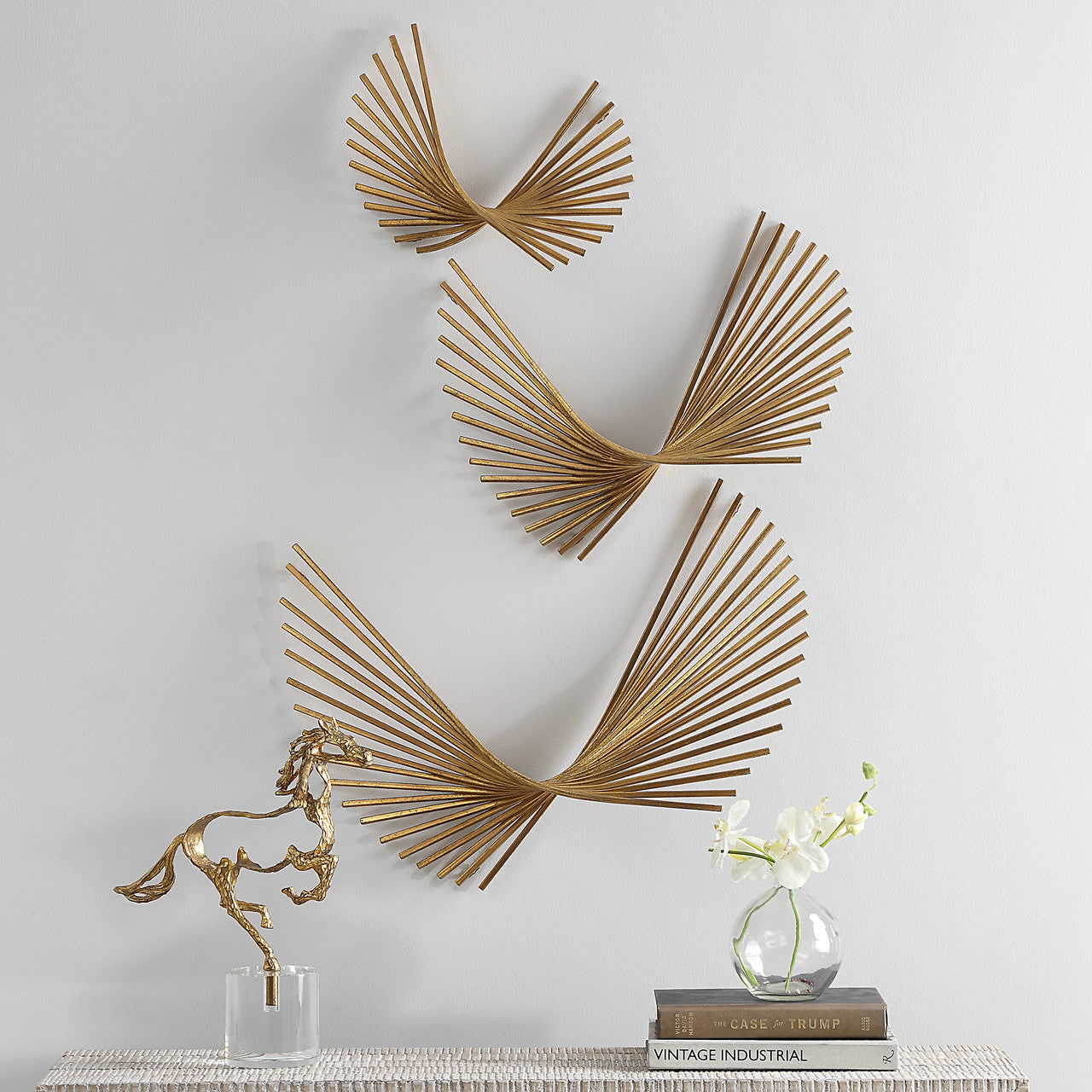 Uttermost Coreograph Antique Gold Wall Decor Set/3