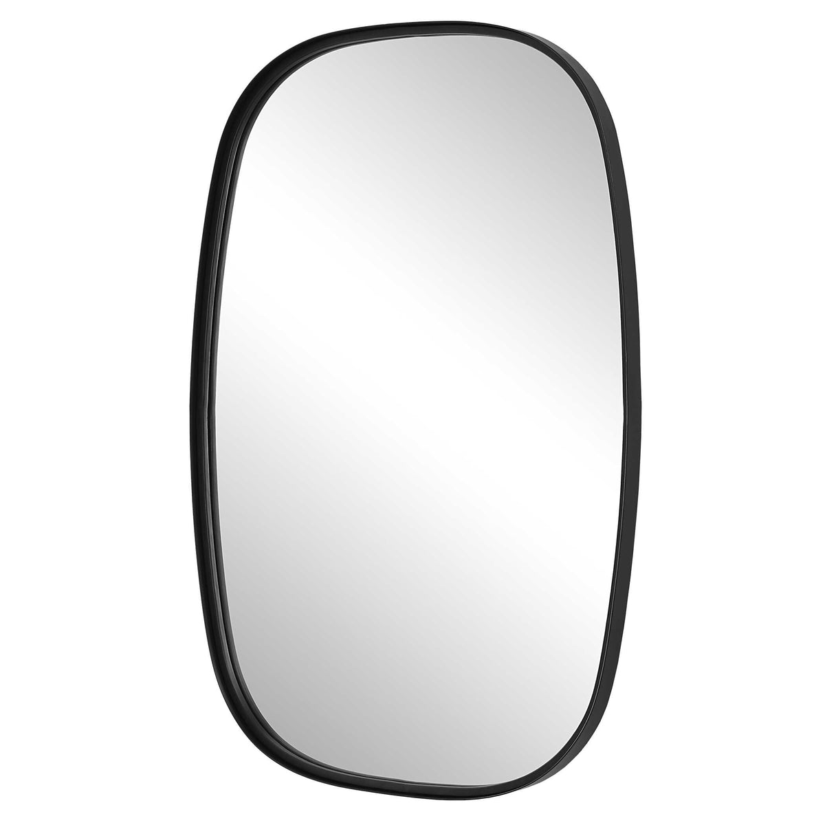 Isolde Satin Black Iron Wall Mirror