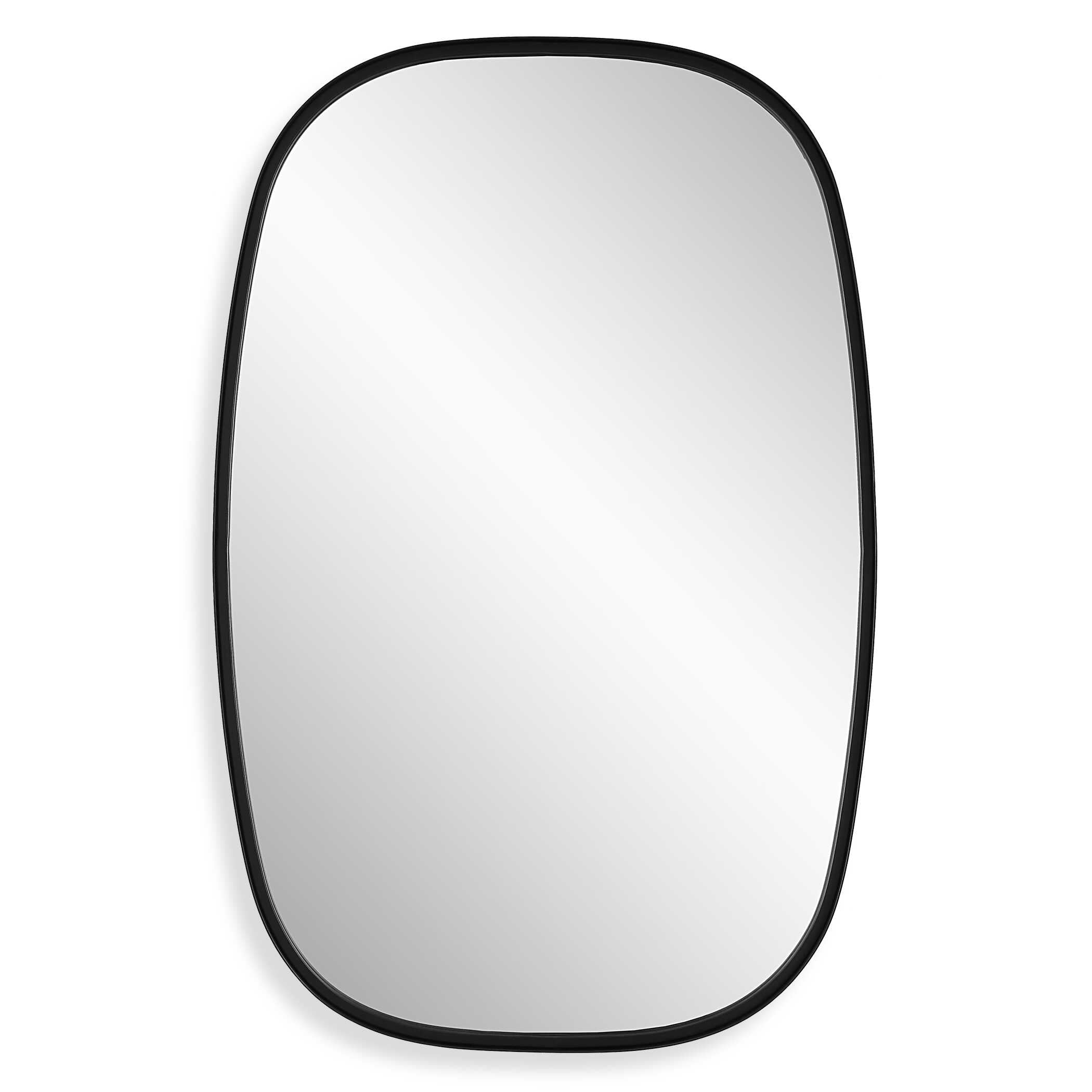 Isolde Satin Black Iron Wall Mirror