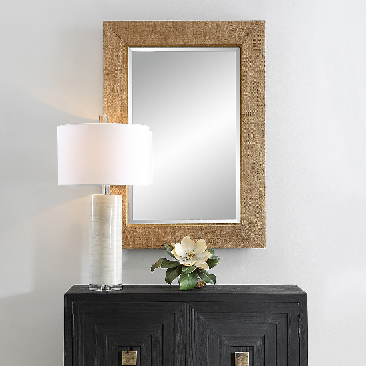 Uttermost Bungalow Grass Cloth Mirror