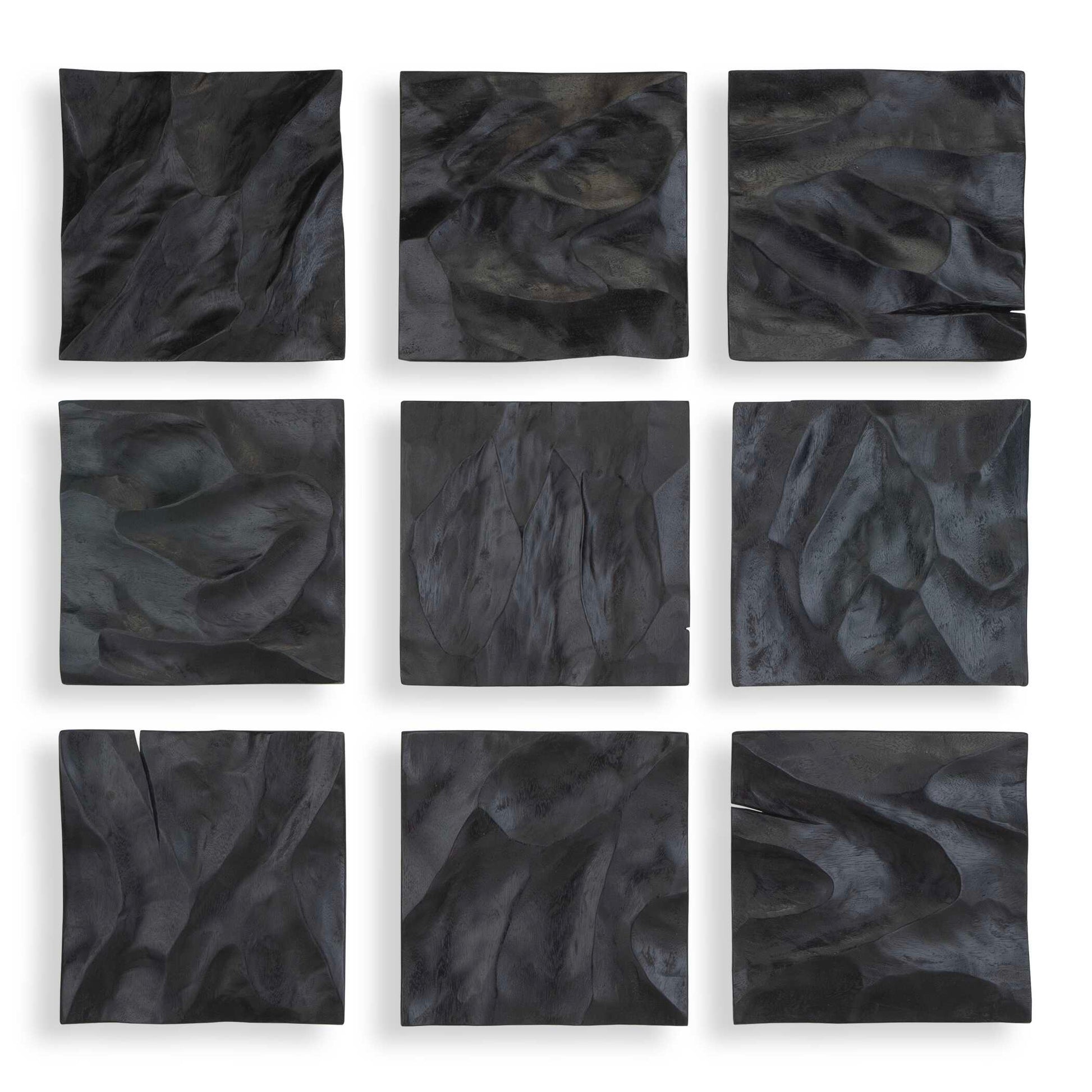 Uttermost Malosi Black Wood Wall Decor Set/9
