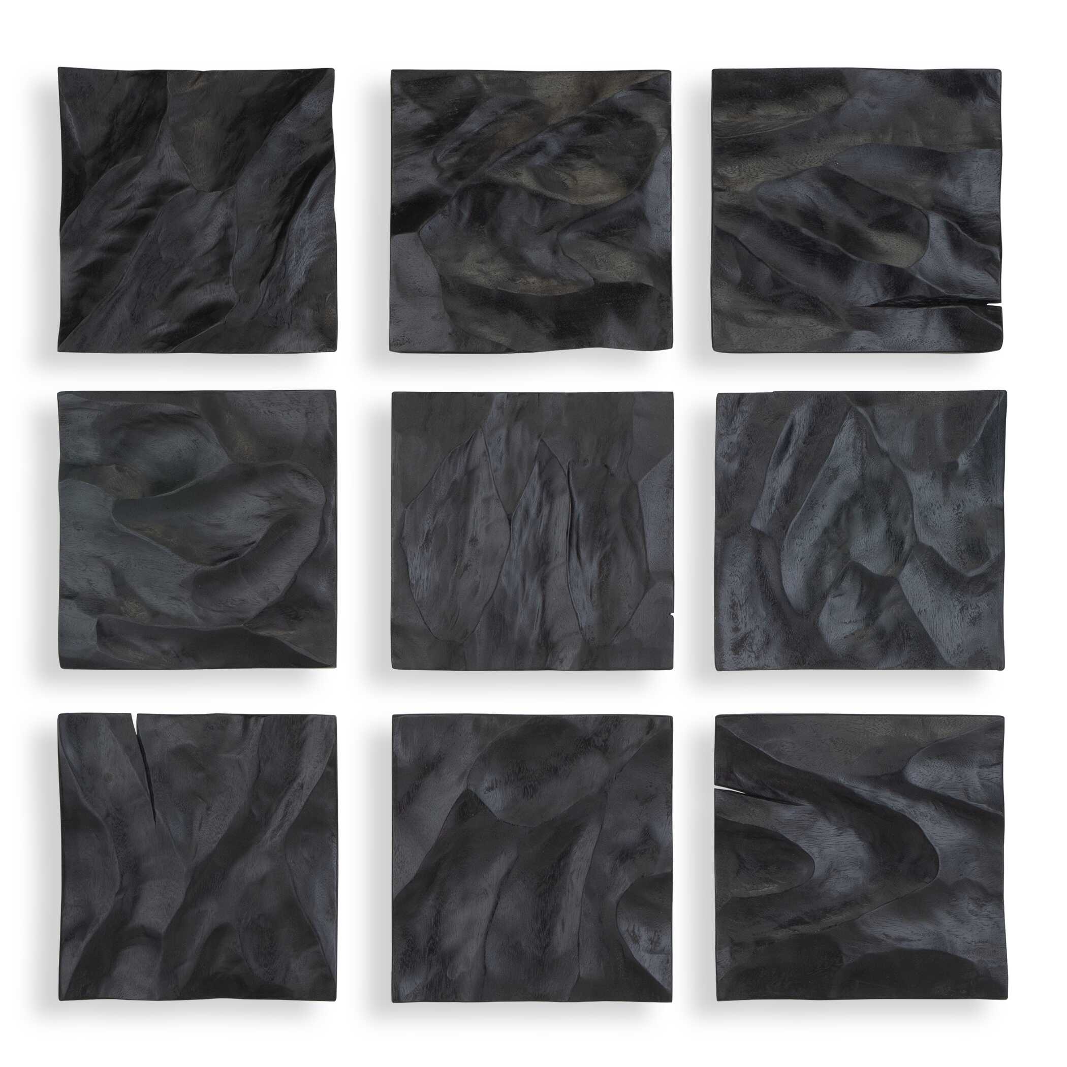 Uttermost Malosi Black Wood Wall Decor Set/9